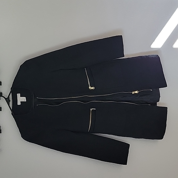 NWOT H&M Navy Blue Long Jacket - Picture 1 of 3